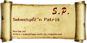 Sebestyén Patrik névjegykártya